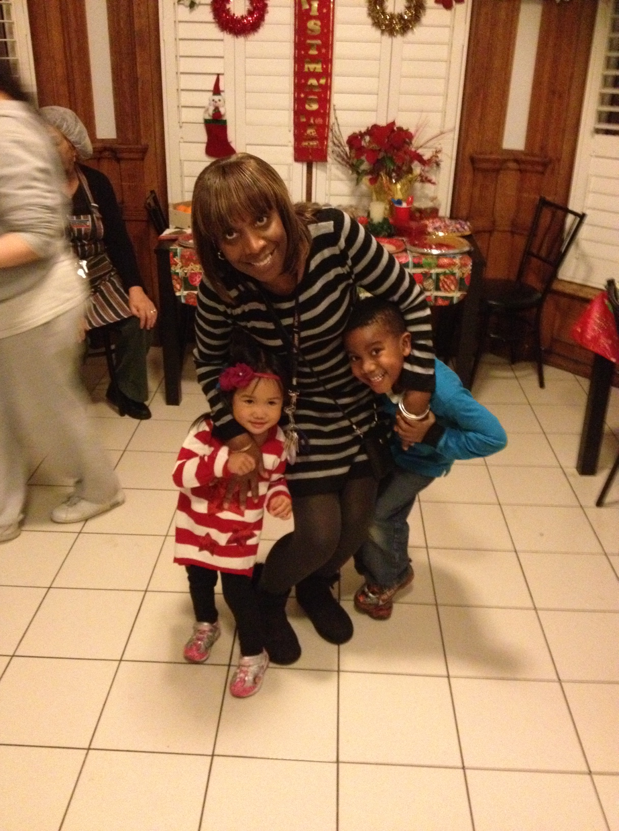 Maureen with kids